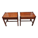 Paire de chevets en noyer massif, design de Jacques Hauville pour Roche-Bobois, 1960
