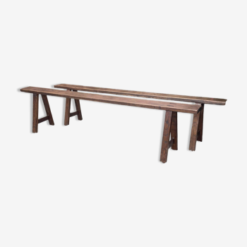 2 Oak Benches