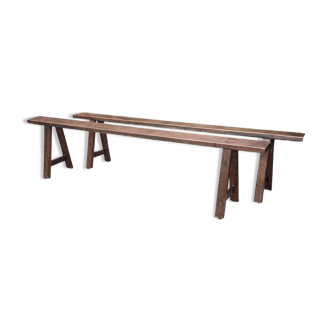 2 Oak Benches