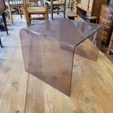 Smoked plexiglass sofa end from the 70s