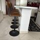 Lot de 2 chaises de bar réglables 60/80 cm en bois