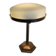 Old Art Deco Table Lamp in Brass & Glass