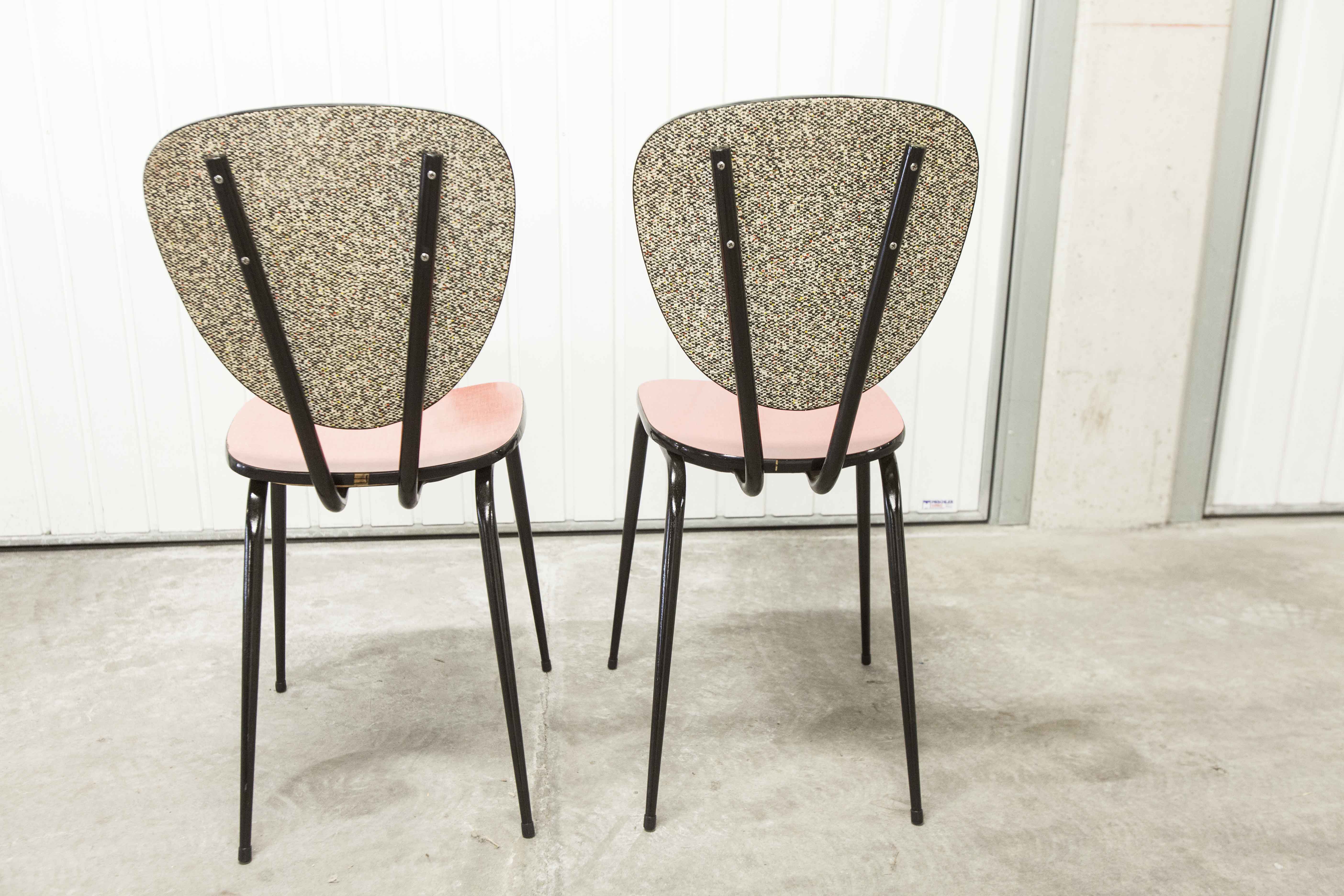 Pair of restored formica chairs 70