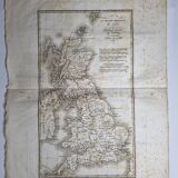 Map of Great Britain from the Atlas of the History of the Emperors of 1819, 48 x 34 cm