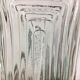 Large art-deco glass vase San Miguel (Spain). Handmade (original label)