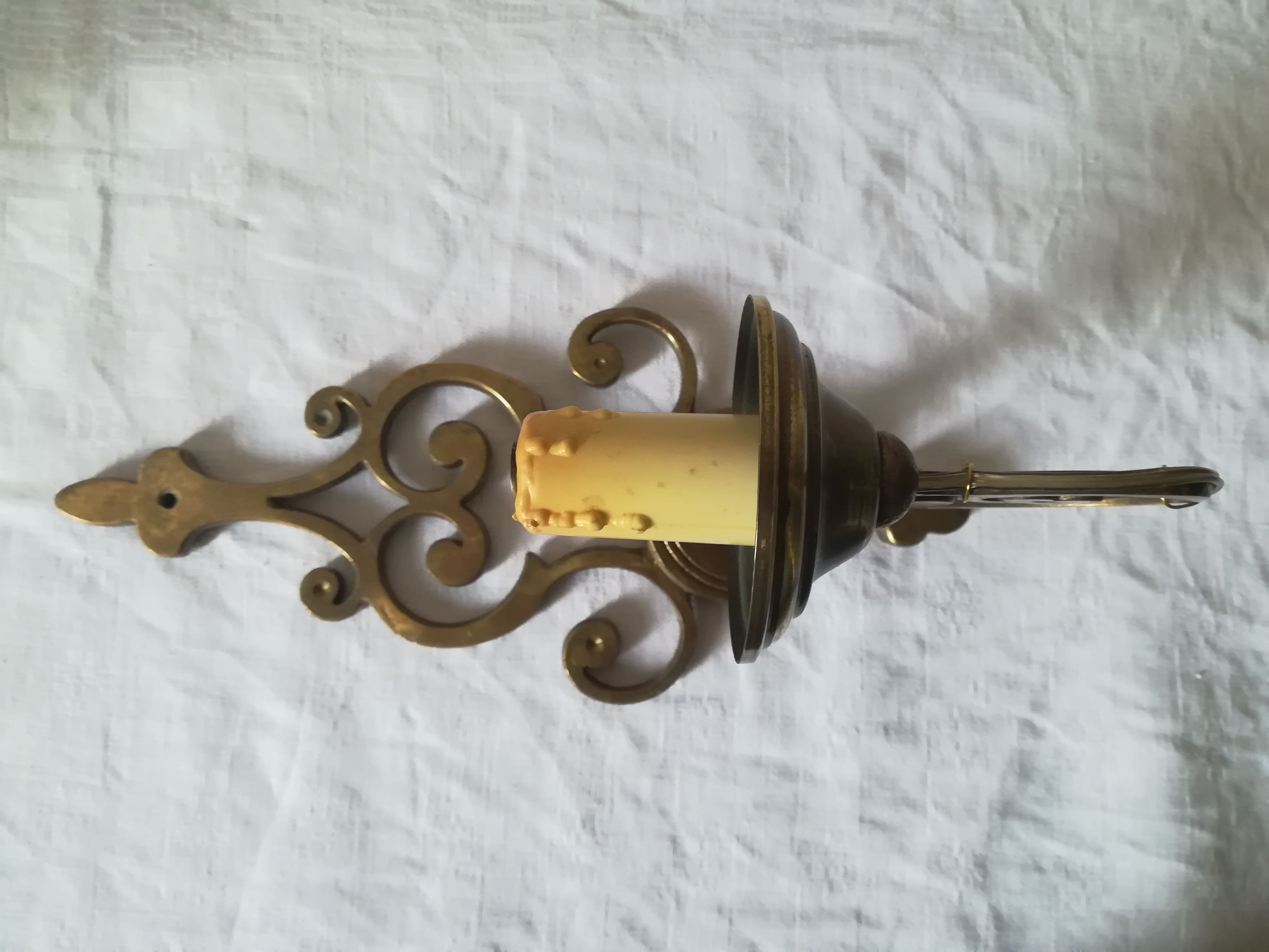 Brass sconces