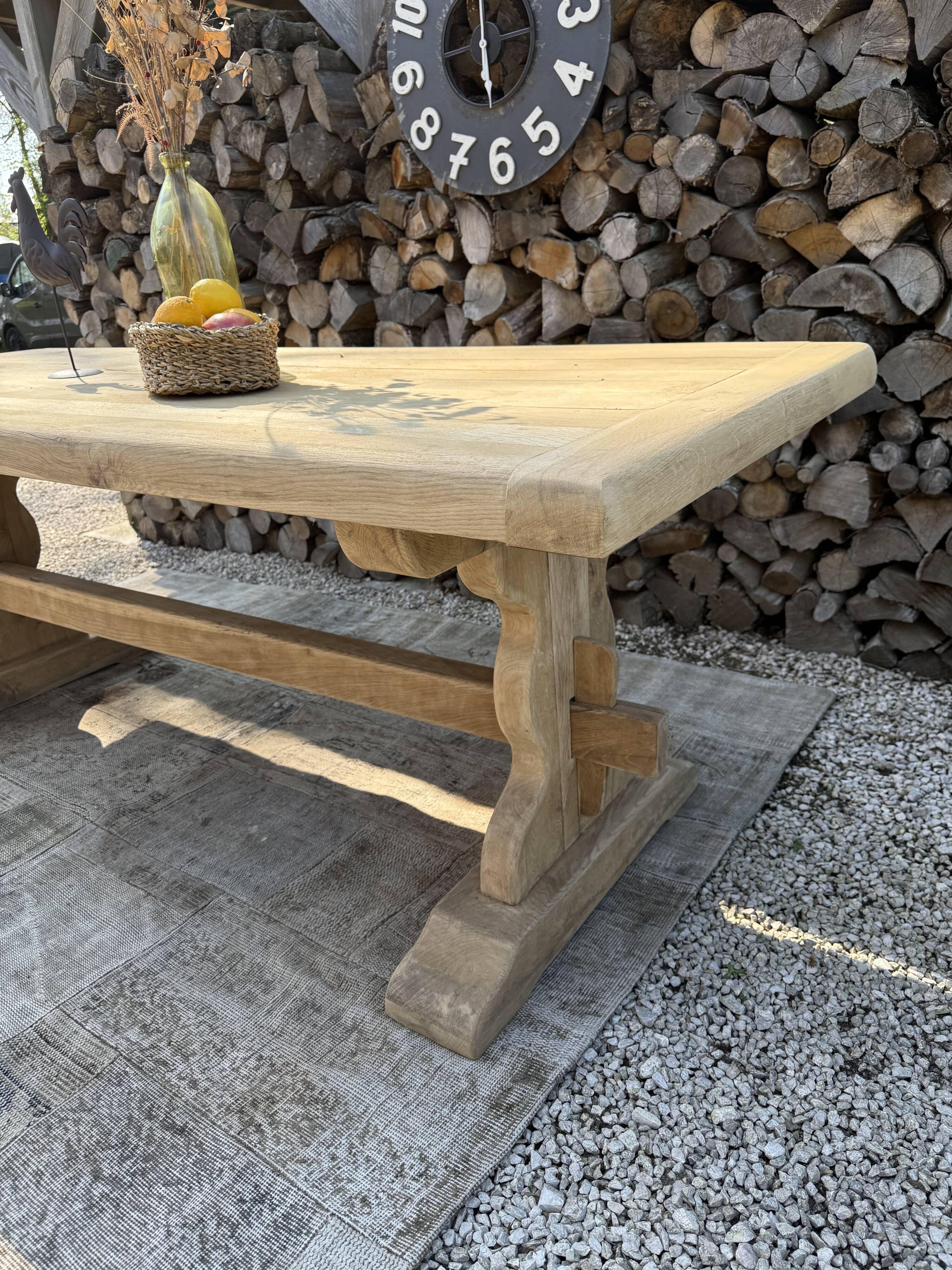 Monastery table made of solid oak.