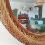 Wicker mirror