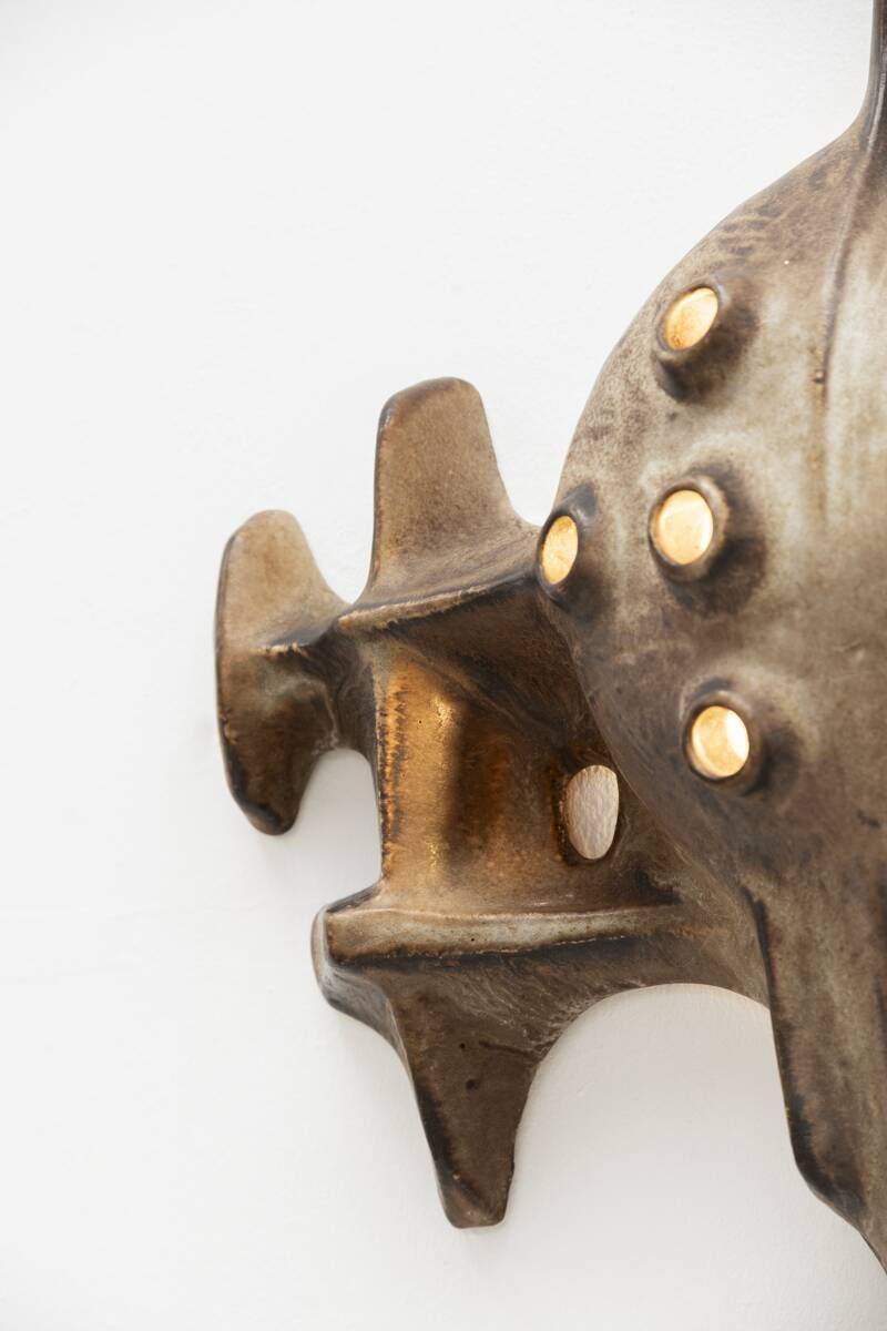 Brutalist wall lamp by Matt Camps for Loré Ceramics, the Netherlands, 1960s