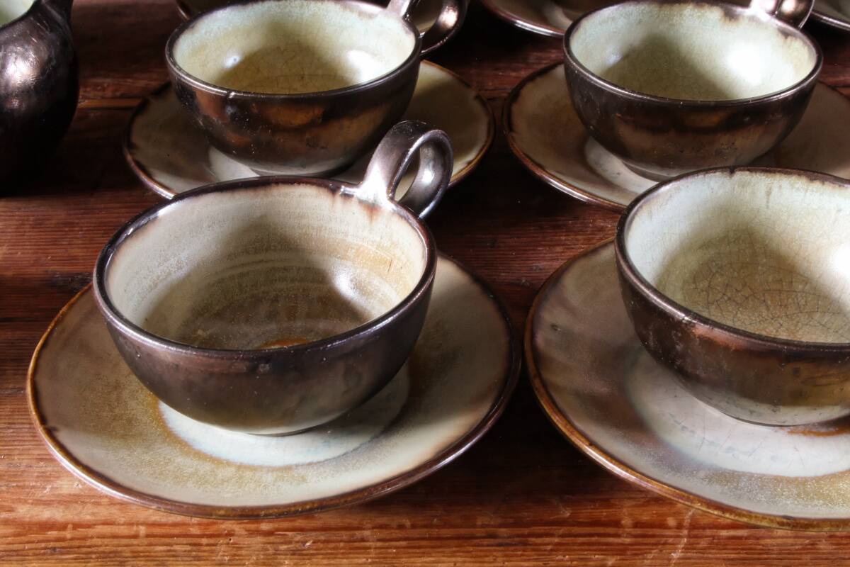 Charles Greber iridescent ceramic tea set