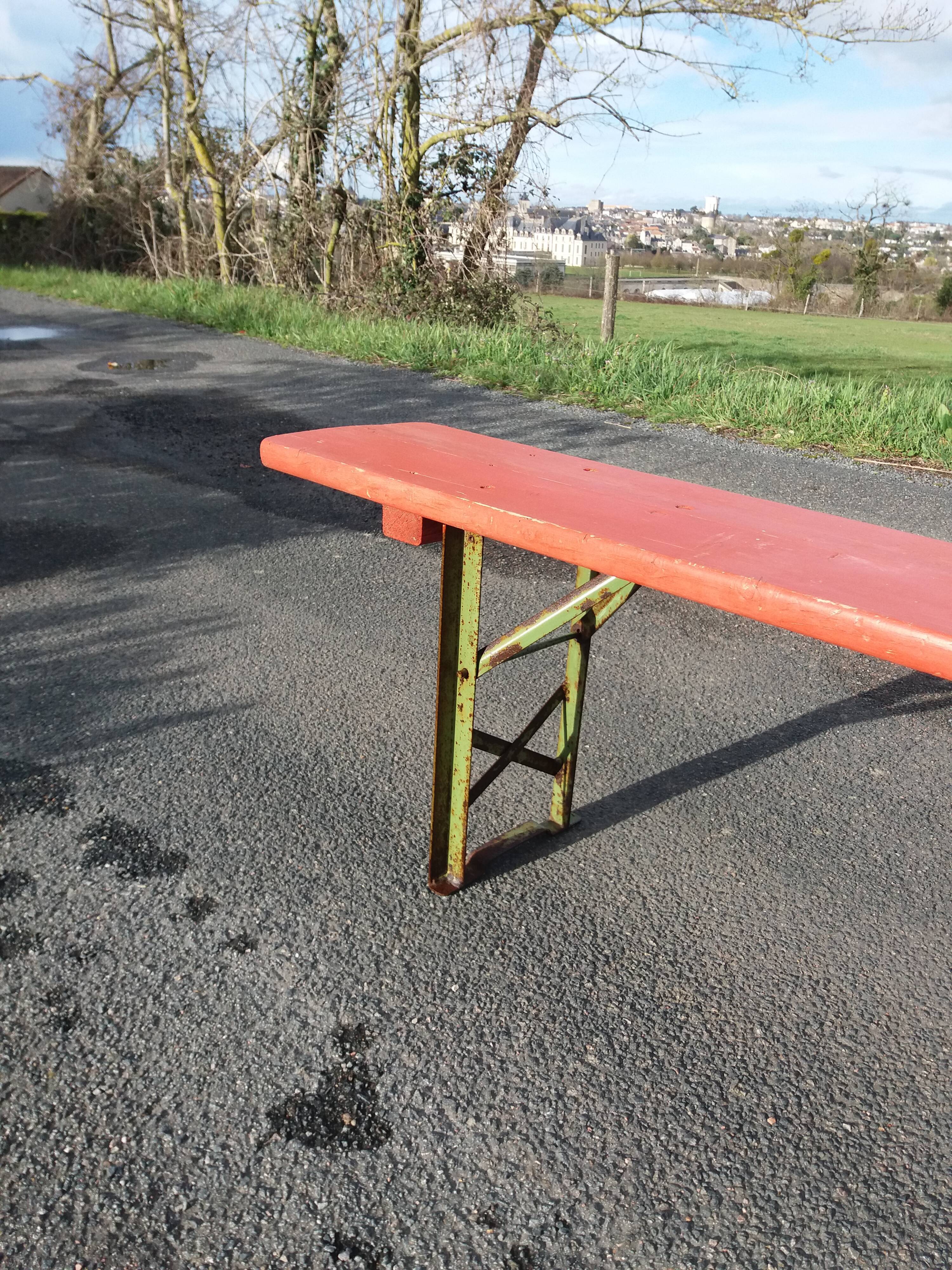 Folding brewery bench