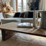 Table basse bois brut
