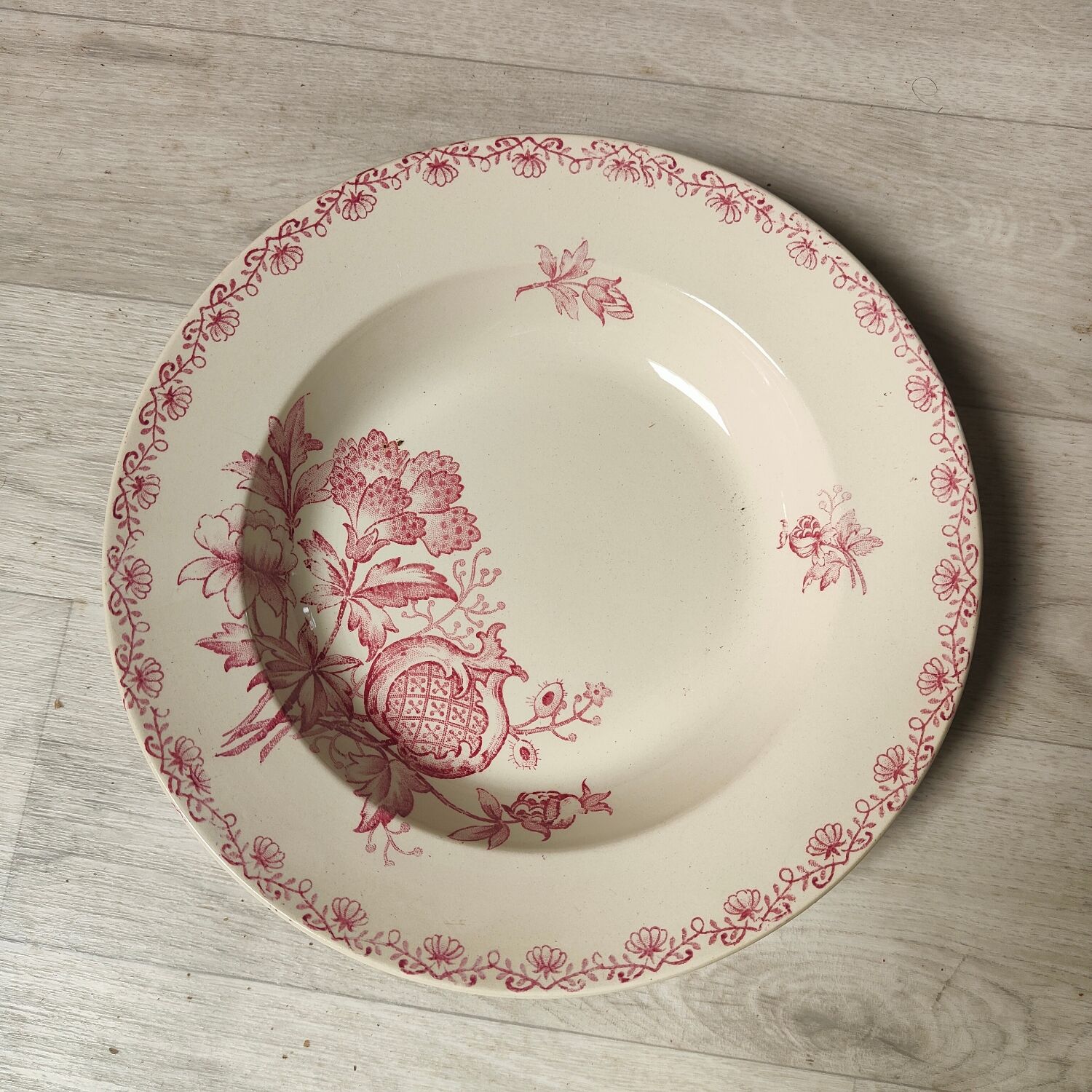 6 plates in iron clay U&C Sarreguemines Digoin