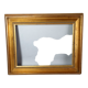 Frame inverted edges and beaded gilded wood 46x36 foliage 35x26 cm SB