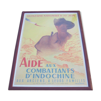 Lithographie "Aide aux combattants d'Indochine" Jean Picard