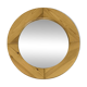 Large round vintage pine mirror