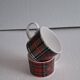 Duo de grandes tasses tartan.