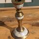 Brass and mother-of-pearl candle holder