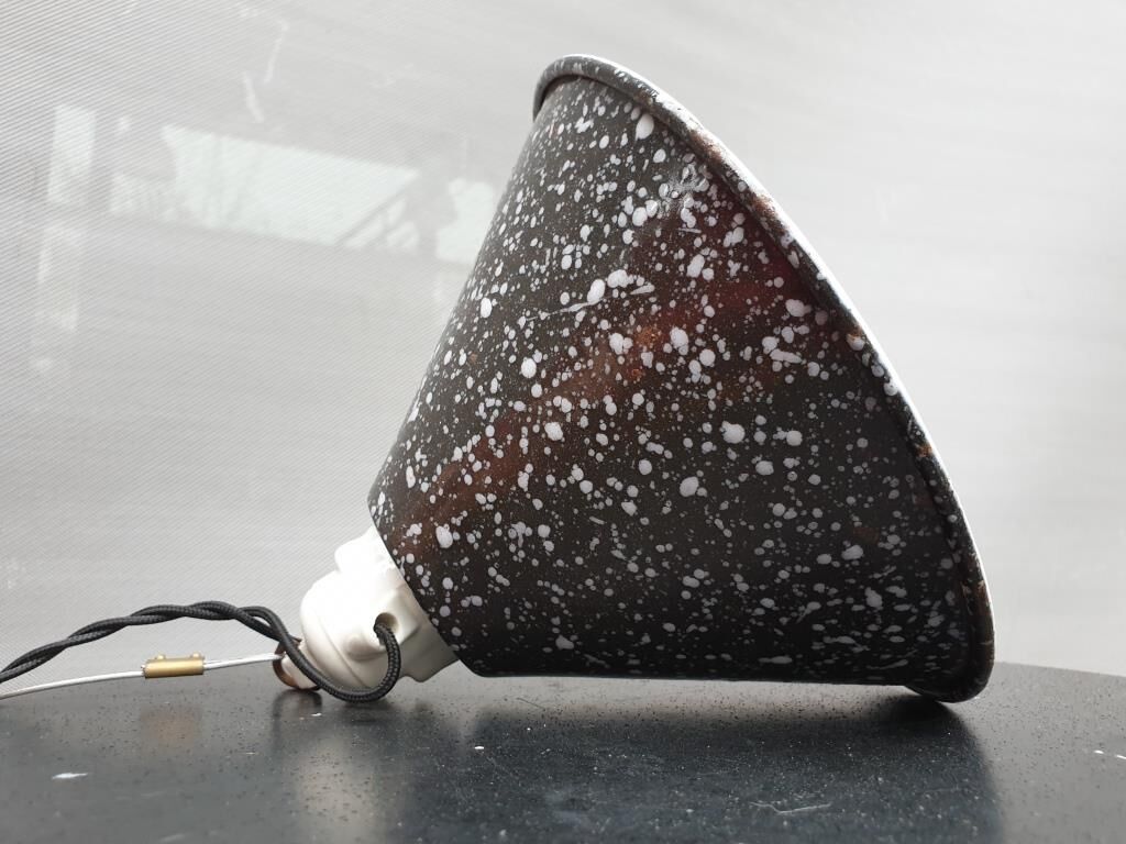 Speckled enamel conical hanging