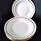 6 deep plates in Chartres porcelain on expensive Limoges paste
