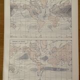 Lithography map on atmospheric pressure and temperatures of 1928
