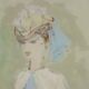 Modern painting signed by Leonardo Stroppa, female figure '900