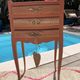 Pair of revamped bohemian / berber bedside tables with the heart "life is beautiful"