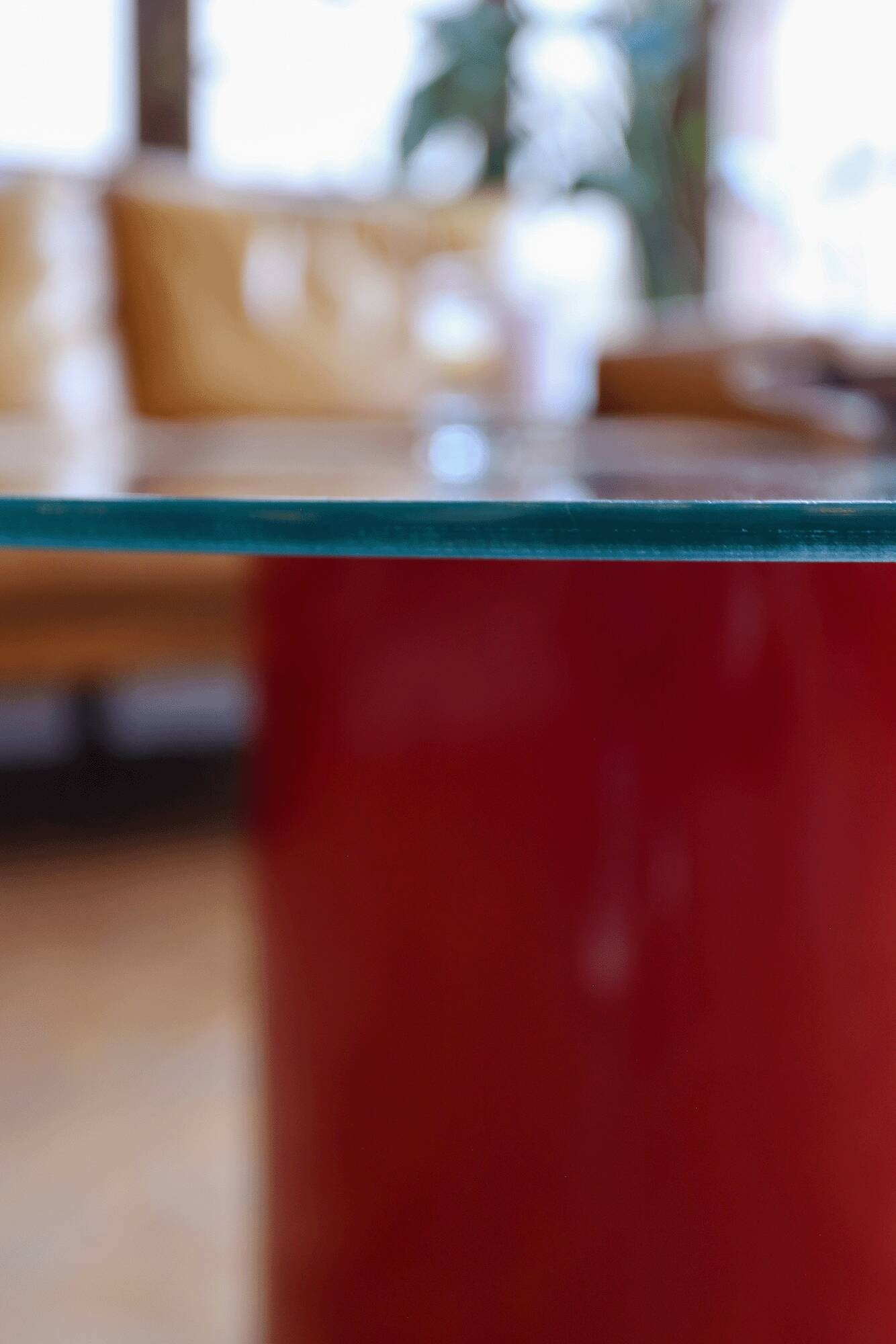 Red leg coffee table