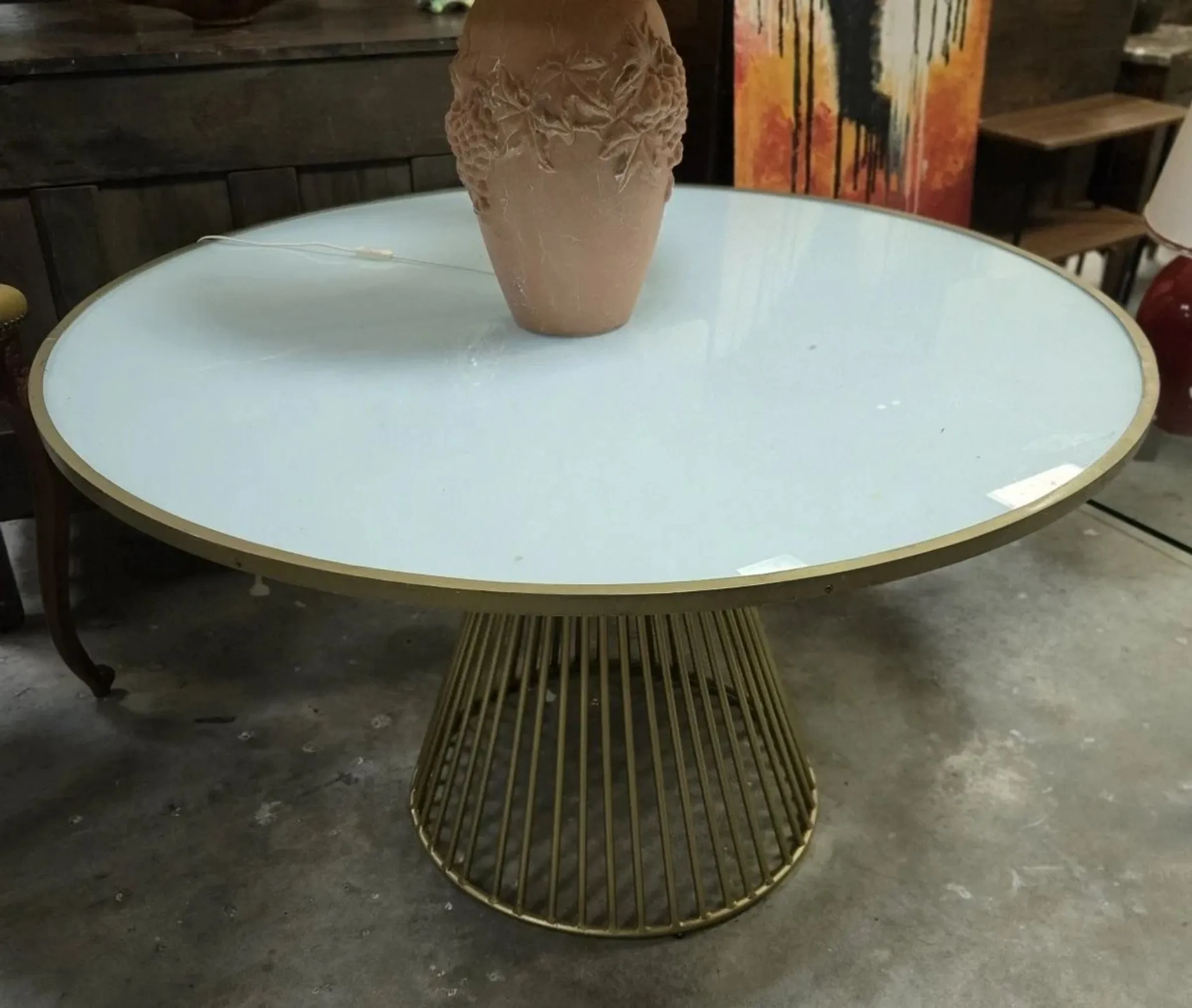 Large round table – In the spirit of Warren Platner for Knoll – Ø 140 cm