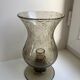 Biot style bubbled glass candle holder signed 60s-70s