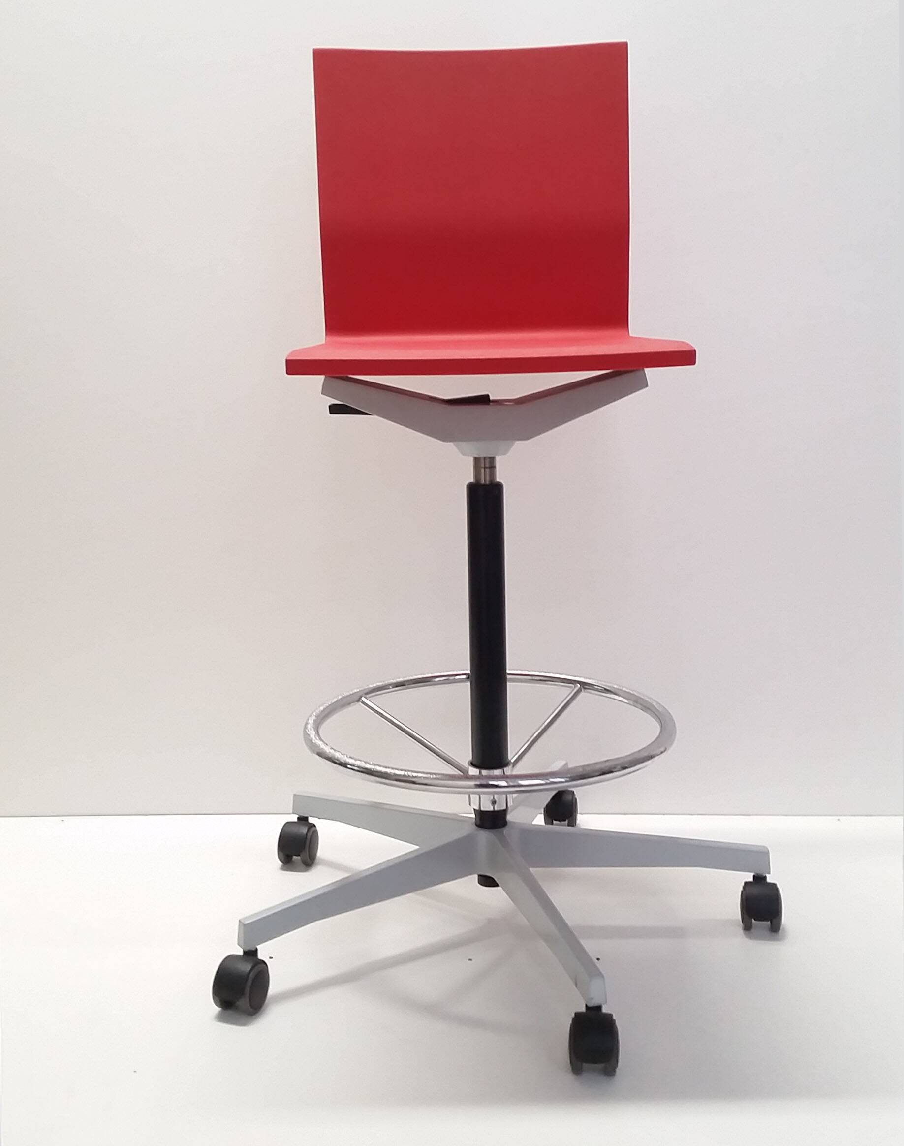 Maarten Van Severen .04 red high desk or bar chair