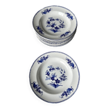 11 assiettes 19e Boch Freres