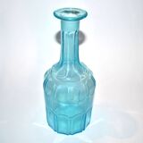 Vintage turquoise blue molded glass carafe 24cm
