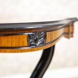 Antique Walnut Side Table with Veneered Top, 1890s