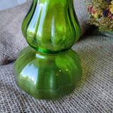 Vintage emerald green glass vase
