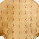 Vintage chestnut armchair and burlap