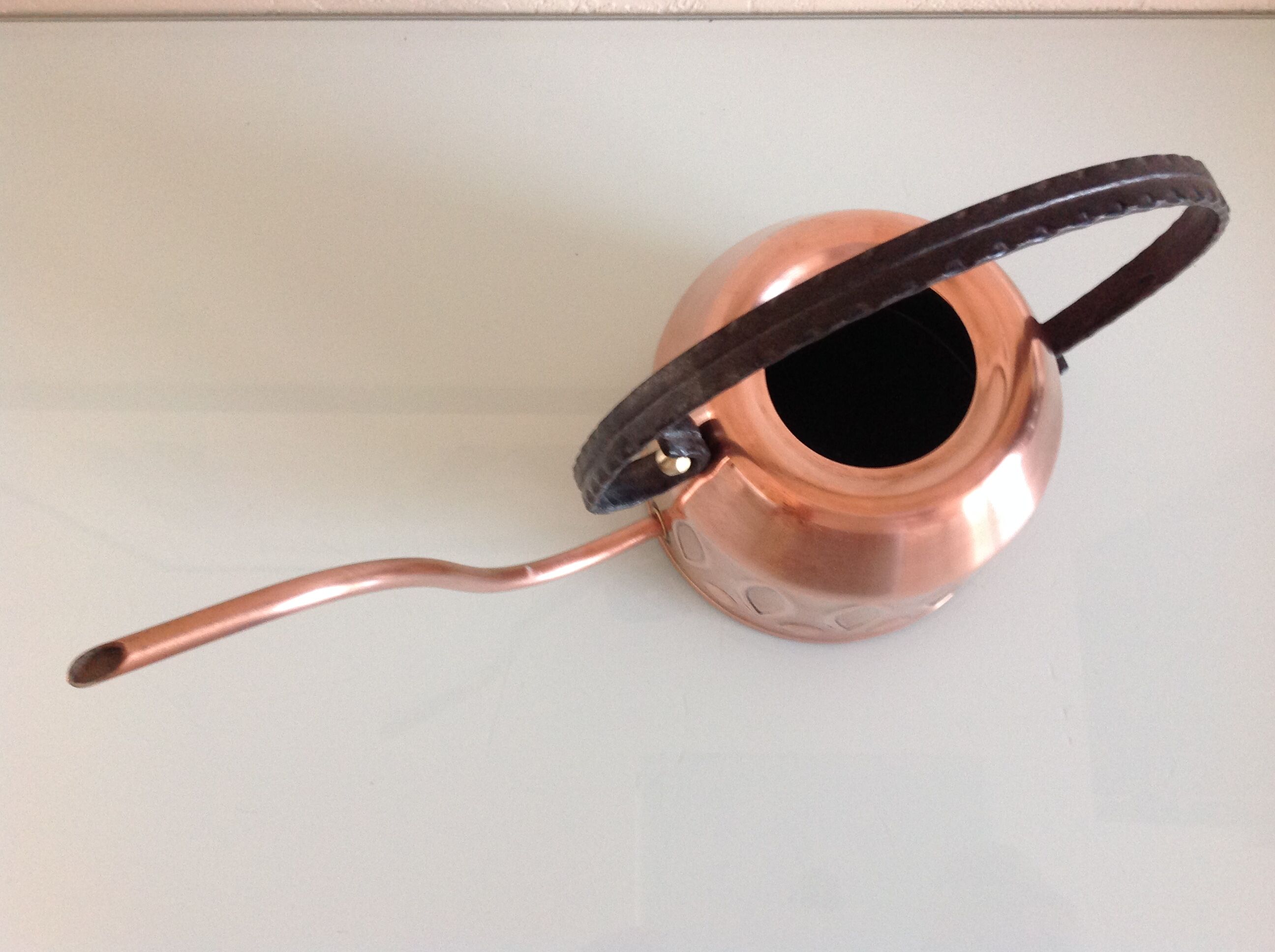 Vintage red copper watering can 60s/70s