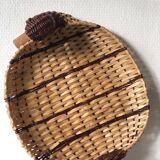 Bamboo and wicker duck basket