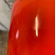 Suspension vintage en verre opalin orange, 1970s