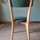 Green bistro chair with houndstooth pattern