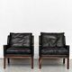 Pair of Kai Lyngfeldt Larsen armchairs model n°39 for Søren Willadsen