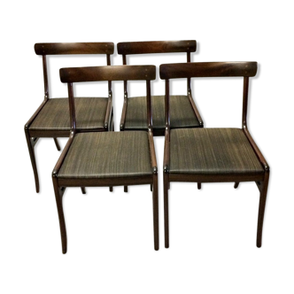 Lot de 4 chaises par Ole Wanscher pour Poul Jeppesens Møbelfabrik, 1960