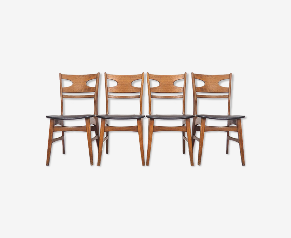 4 chaises danoises en teck, années 60