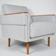 Mid-century modern armchair, restored, 1960, light grey