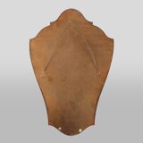Miroir français en bois sculpté avec cadre doublé, années 1950