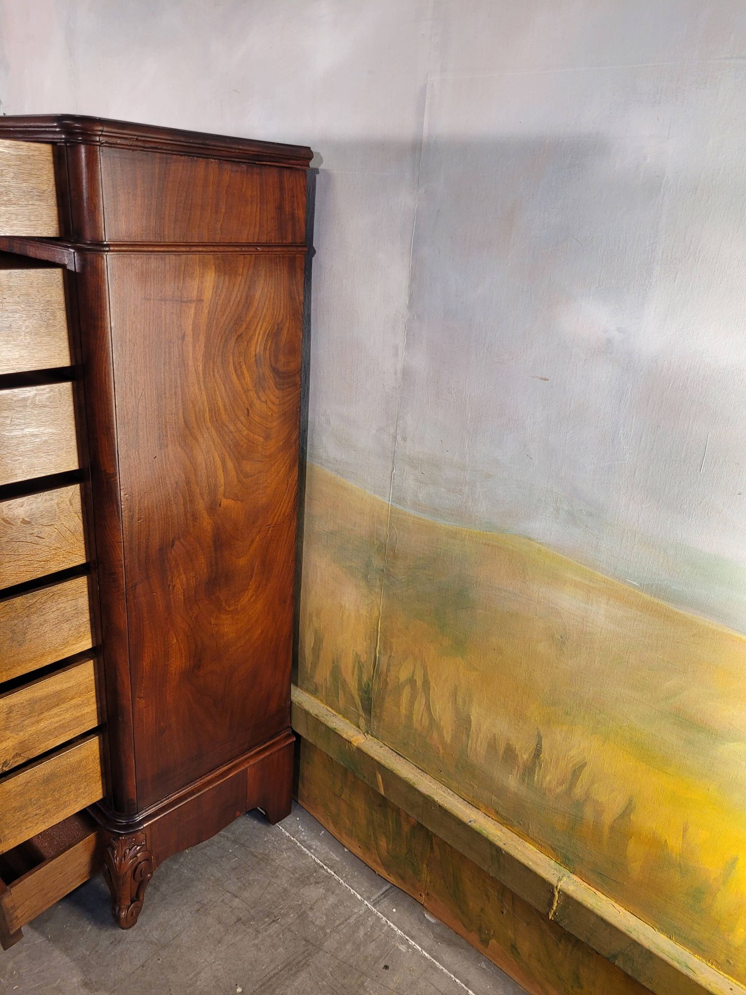 Chiffonnier grande commode en acajou époque xixème