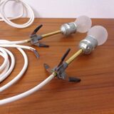 Opaline Glass Satellite Pendant Lamps by Vilhelm Wohlert for Louis Poulsen, 1960s, Set of 2