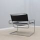 Luigi saccardo leather armchair arrmet 1970s