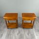 Paire de tables de chevet en bois, XXe Siècle