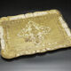 Florentine tray in resin painted with the hand of rectangular shape
